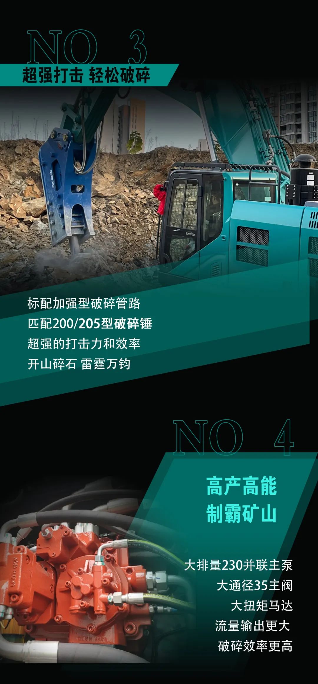 一图读懂 | 专为矿山沉载施工而生！Z6人生就是博智能SWE600FB破碎锤沉磅回归